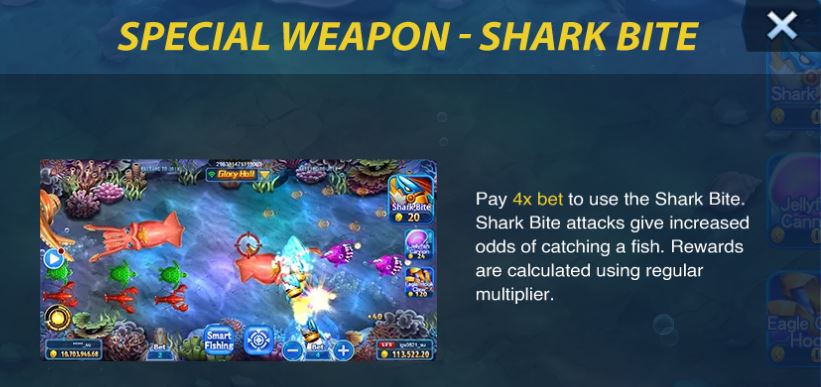milyon88-all-star-fishing-features-special-weapon-shark-bite-milyon88a